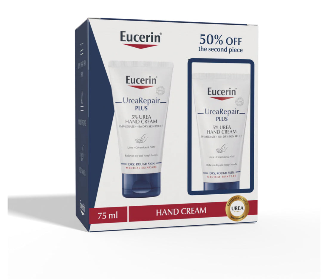 Offer Eucerin Urea 5% Repair Hand Cream 75ml Buy 1 Get 1 50% Off Price بكج كريم مرطب لليدين باليوريا
