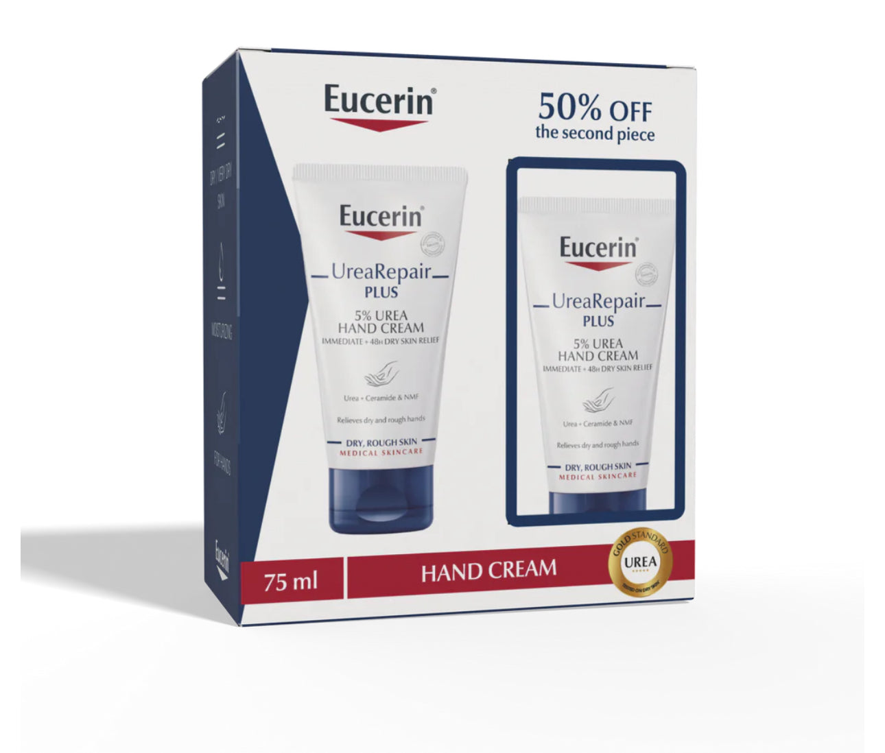 Offer Eucerin Urea 5% Repair Hand Cream 75ml Buy 1 Get 1 50% Off Price بكج كريم مرطب لليدين باليوريا