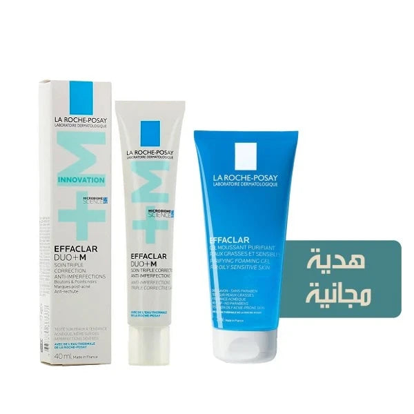 La Roche Posay Effaclar Duo+ M Anti Imperfection Care 40ml+ Cleanser 50ml Free  بكج علاجي لحب الشباب