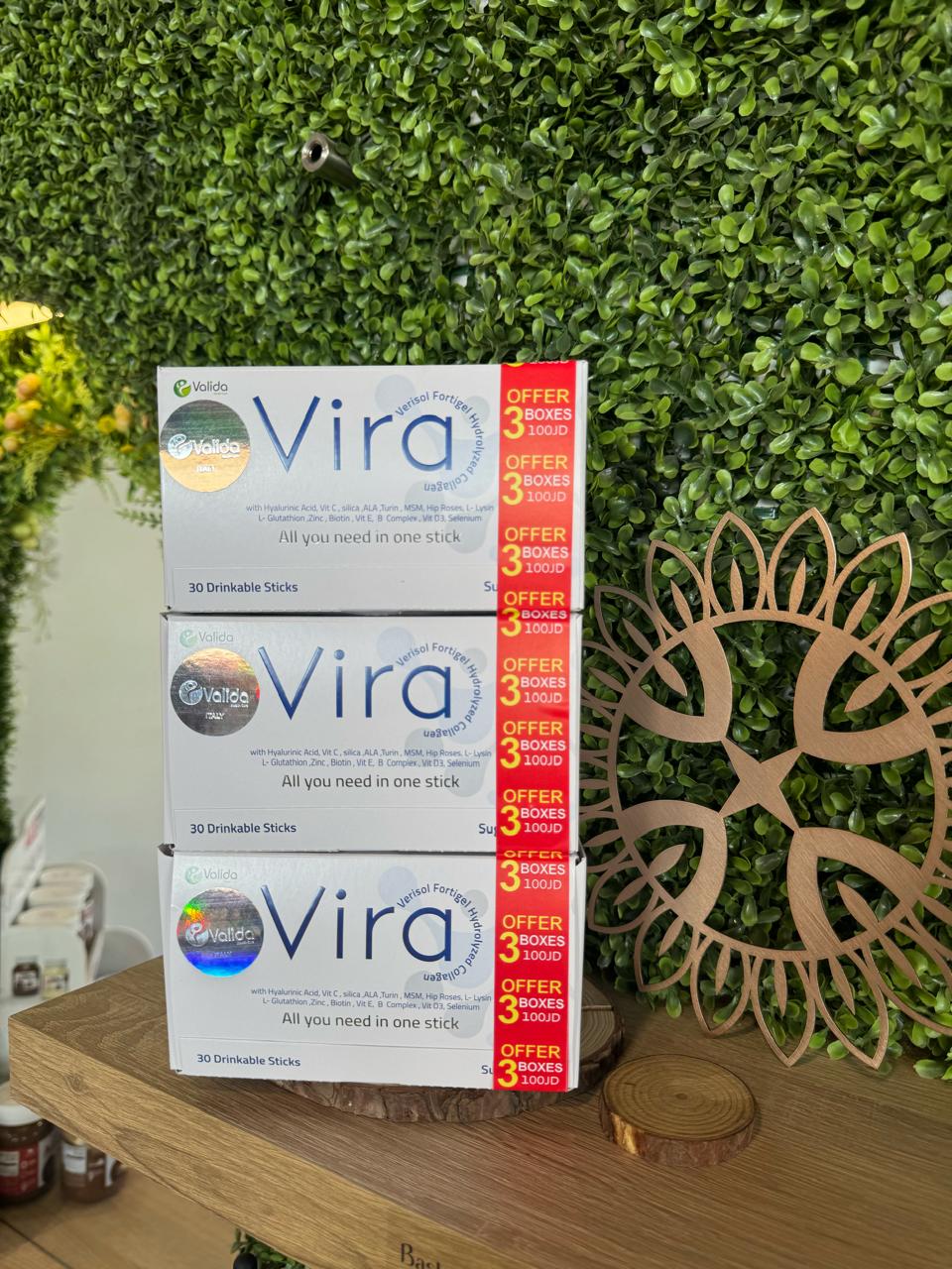 Offer Valida Vira Collagen Drinkable 30 Sticks / 3 Pcs شراب كولاجين