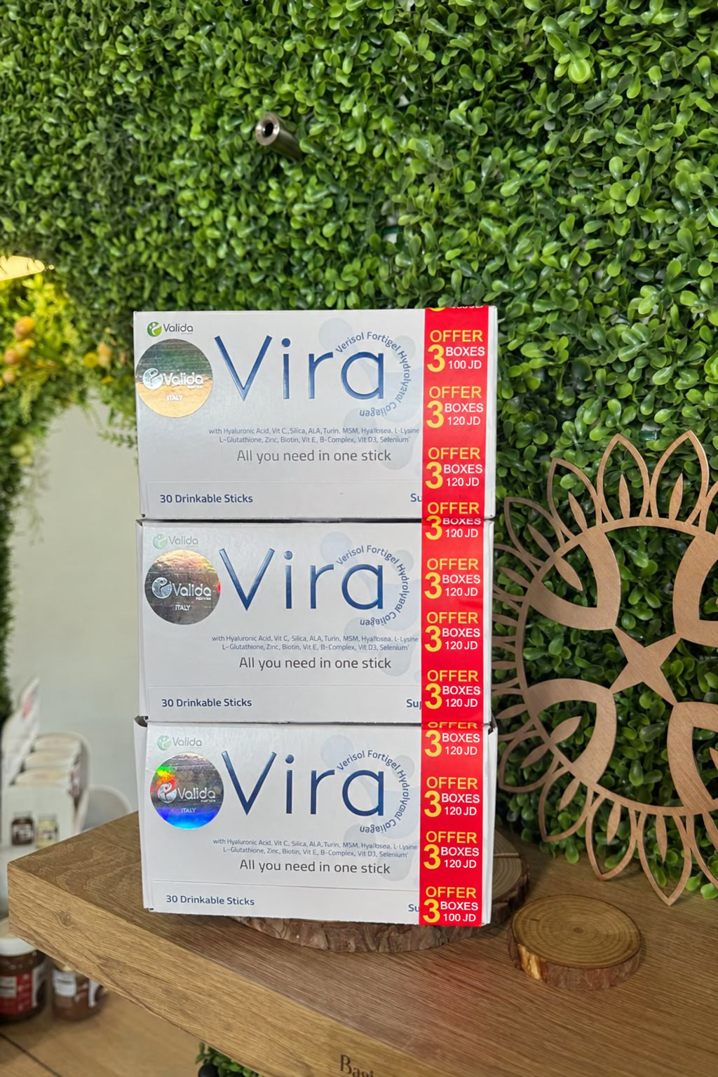 Offer Valida Vira Collagen Drinkable 30 Sticks / 3 Pcs شراب كولاجين