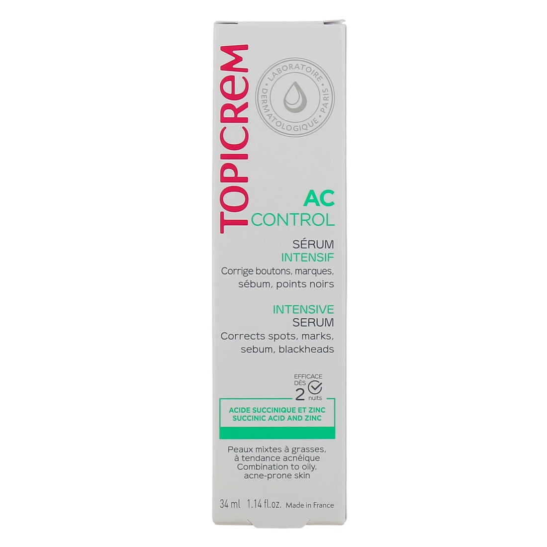 Topicrem AC Control Intensive Serum 34ml سيروم للبشرة المعرضة لحب الشباب