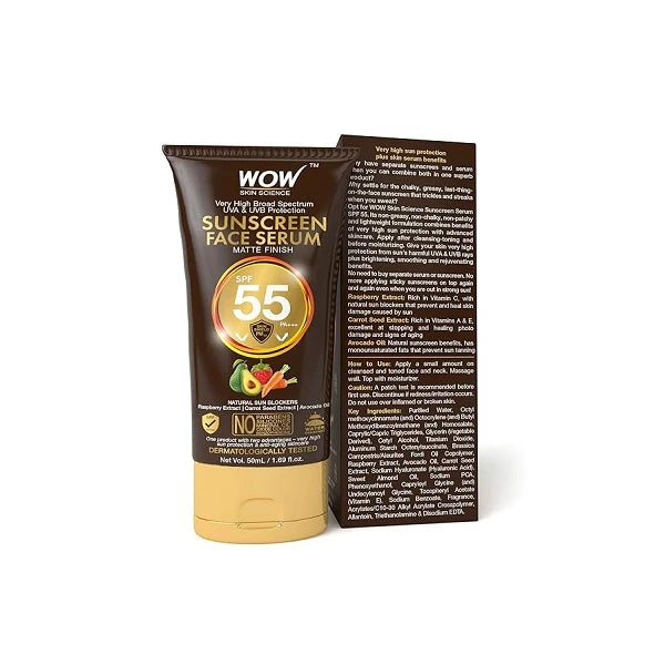 Wow Sunscreen Spf55 Face Serum 50ml سيروم واقي الشمس