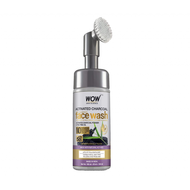 Wow Activated Charcoal Foaming Face Wash 150ml غسول بالفحم للبشرة