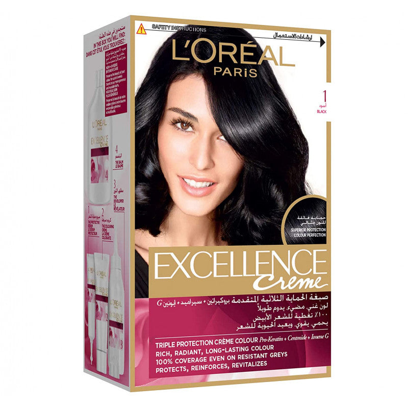 Loreal Excellence Hair Color Cream (No 1.0) -Black أسود