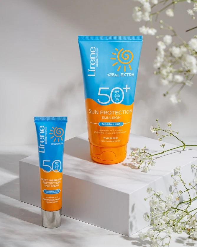 Lirene Spf50+ Emulsion 175ml واقي شمس للبشرة الحساسة