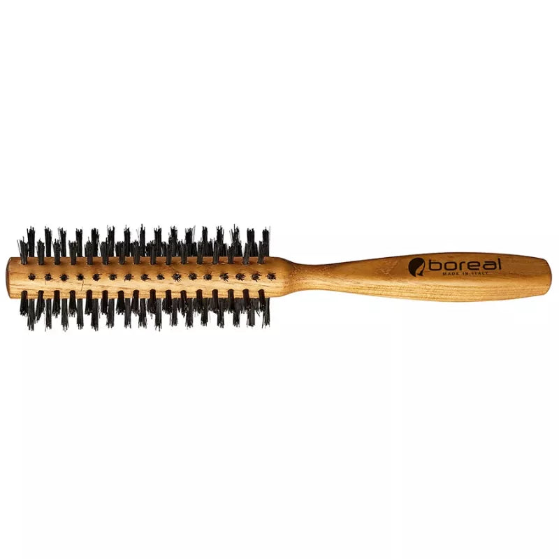 Boreal Medium Wood Roller Hair Brush -Pure Bristle فرشاة الشعر بمقبض خشبي متوسطة الحجم