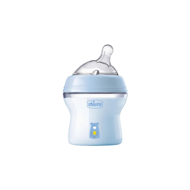 Chicco Natural Feeling Feeding Bottle 150ml (+0m Blue) رضاعة للأطفال