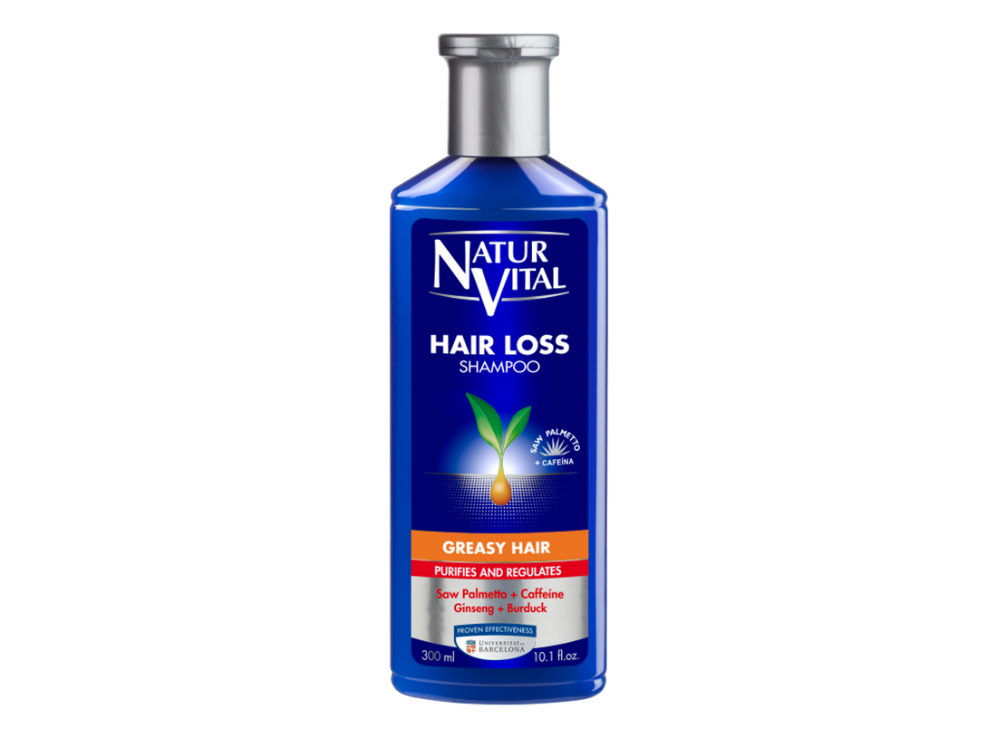 NaturVital Hair Loss (Greasy Hair) Shampoo 300ml شامبو ضد تساقط الشعر للشعر الدهني