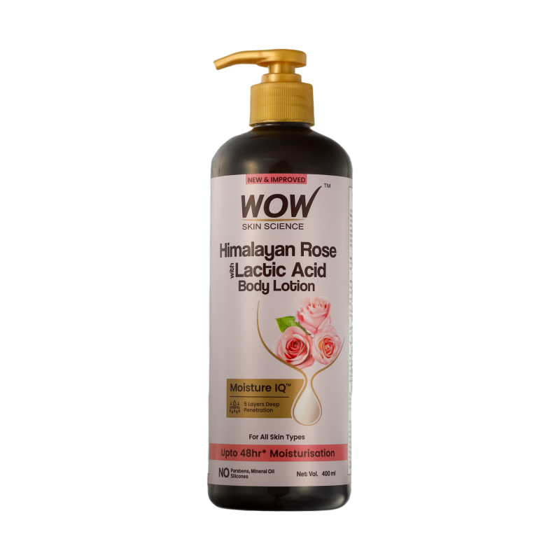 Wow Himalayan Rose & Lactic Acid Body Lotion 400ml لوشن الجسم بالورد وحمض اللاكتيك