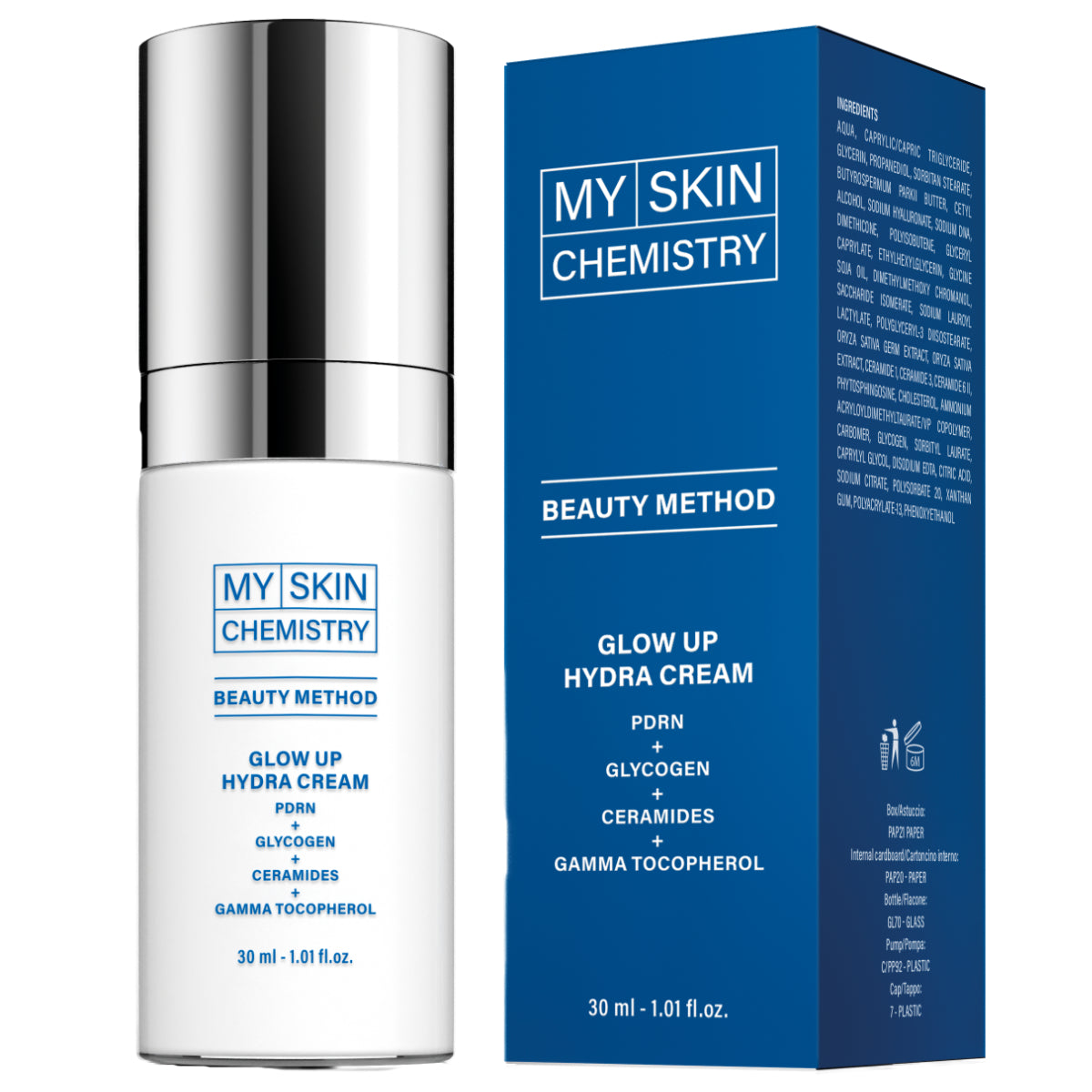 My Skin Chemistry Glow Up Hydra Cream 30ml كريم مرطب مع نضارة