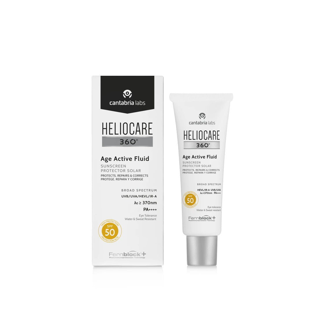 Heliocare 360 Spf50 Age Active Fluid 50ml واقي شمس مكافح لعلامات تقدم السن