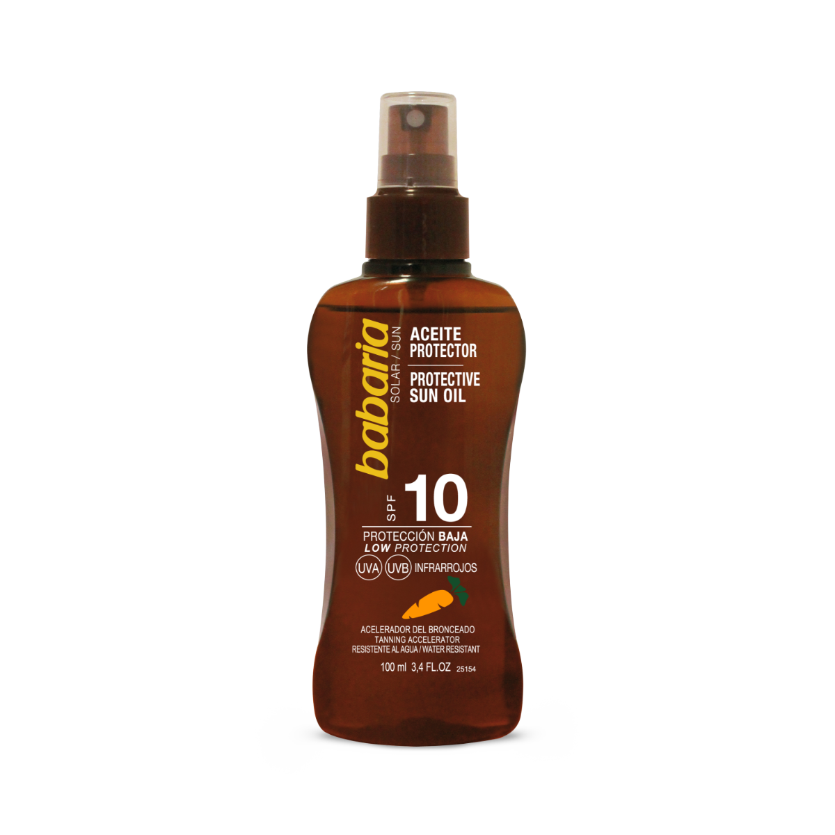Babaria Carrot Oil Spf10 Tanning Spray 100ml تان جسم