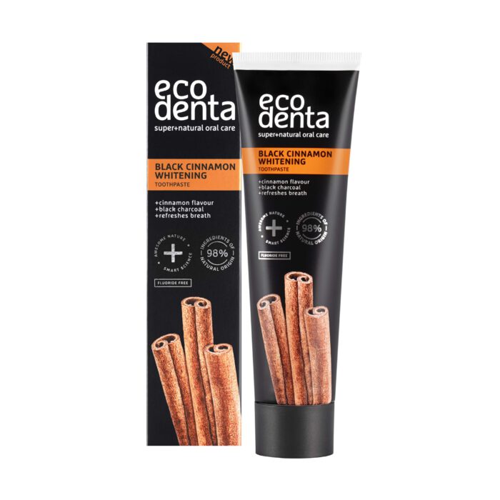 Ecodenta Black Cinnamon Toothpaste 100ml معجون اسنان مبيض بالقرفة