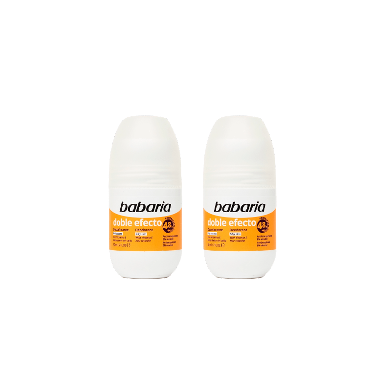 Babaria Double Effect Deo Roll On 50ml 2 Pcs offer عرض مزيل عرق قطعتين