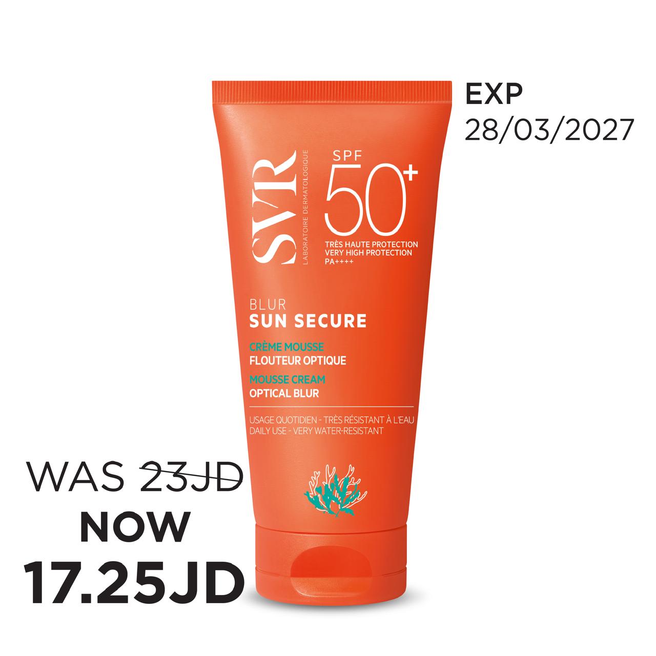 SVR Sun Secure Blur Cream 50ml واقي شمس كيميائي