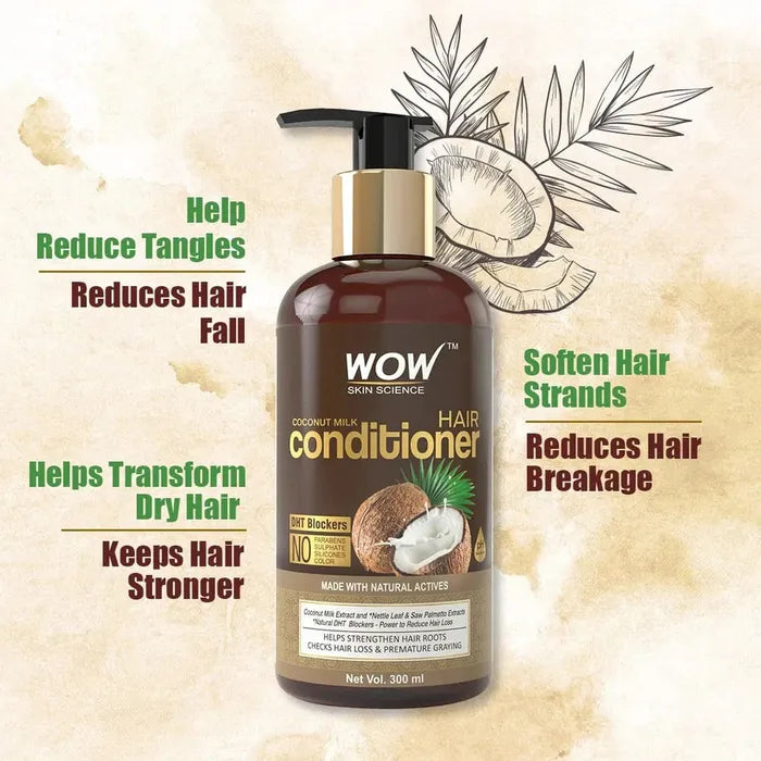 Wow Coconut Milk Conditioner 300ml بلسم حليب جوز الهند