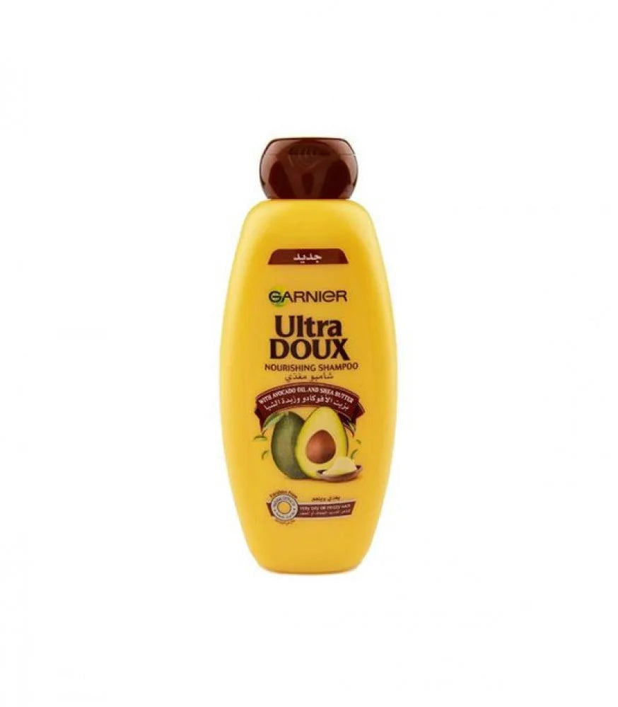 Garnier Ultra Doux Avocado Oil & Shea Butter Shampoo 400ml شامبو بزيت الأفوكادو وزبدة الشيا