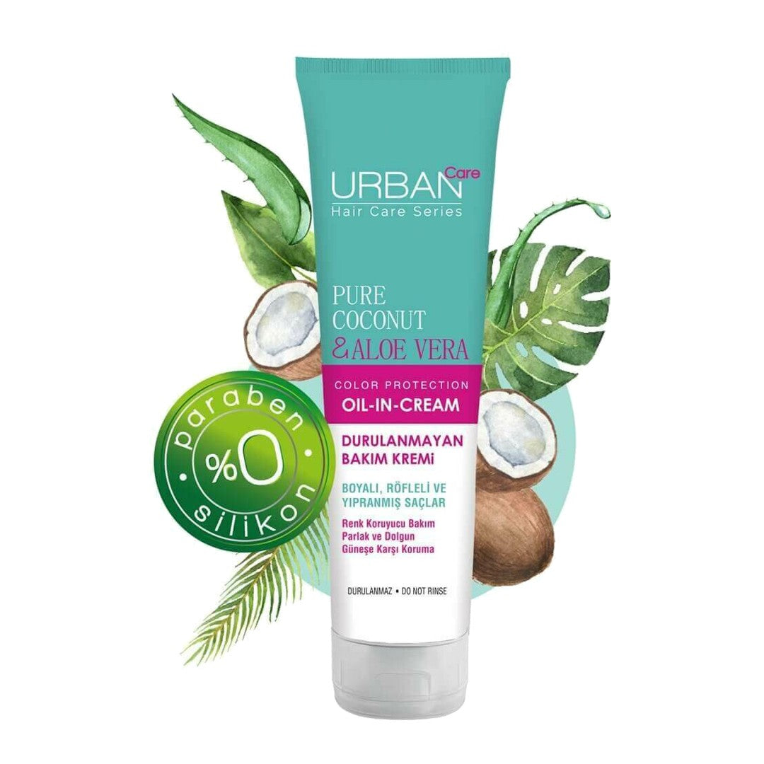 Urban Care Coconut & Aloe Vera Oil In Cream 150ml كريم للشعر المصبوغ