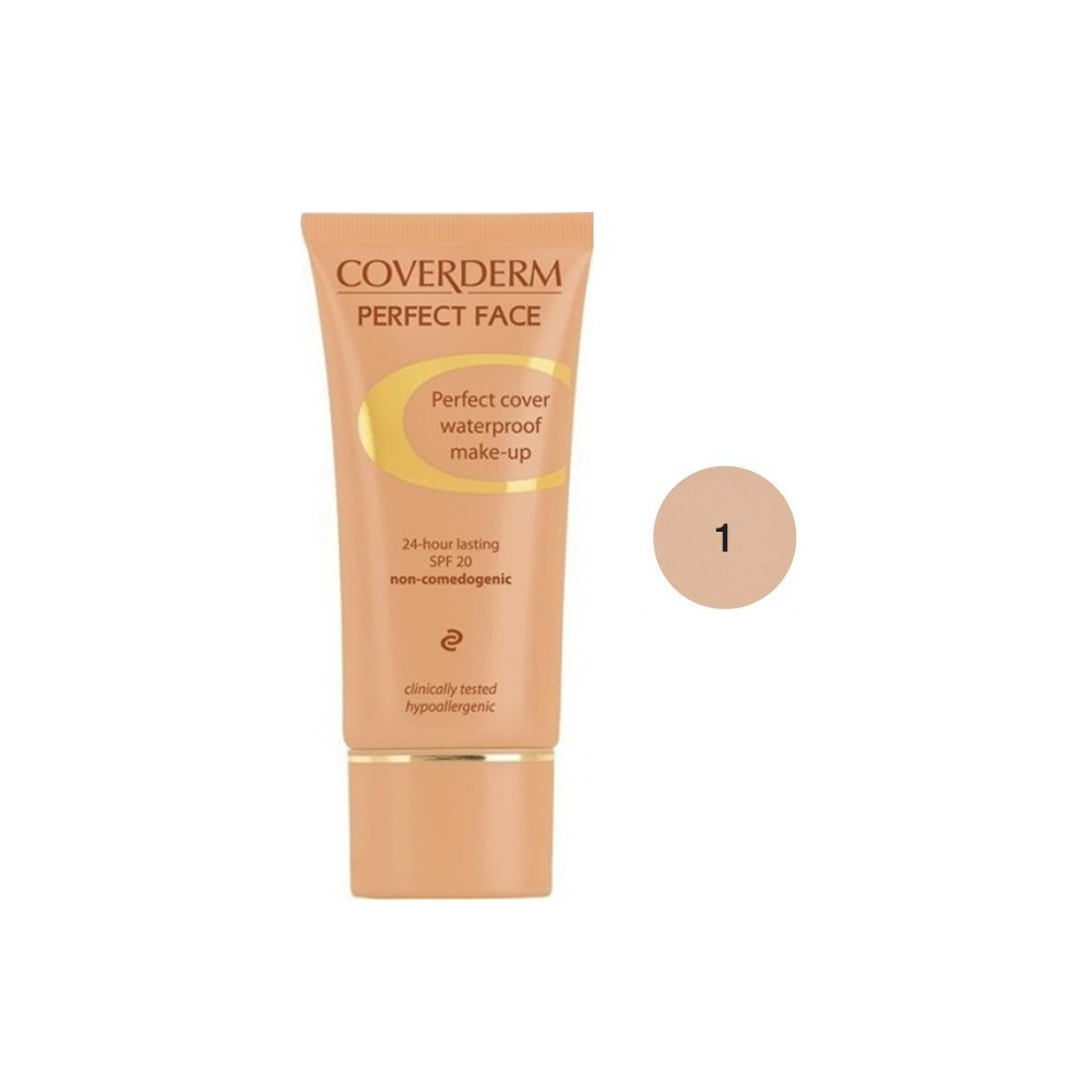 Coverderm Perfect Face Waterproof Makeup SPF20 30ml كريم اساس مقاوم للماء
