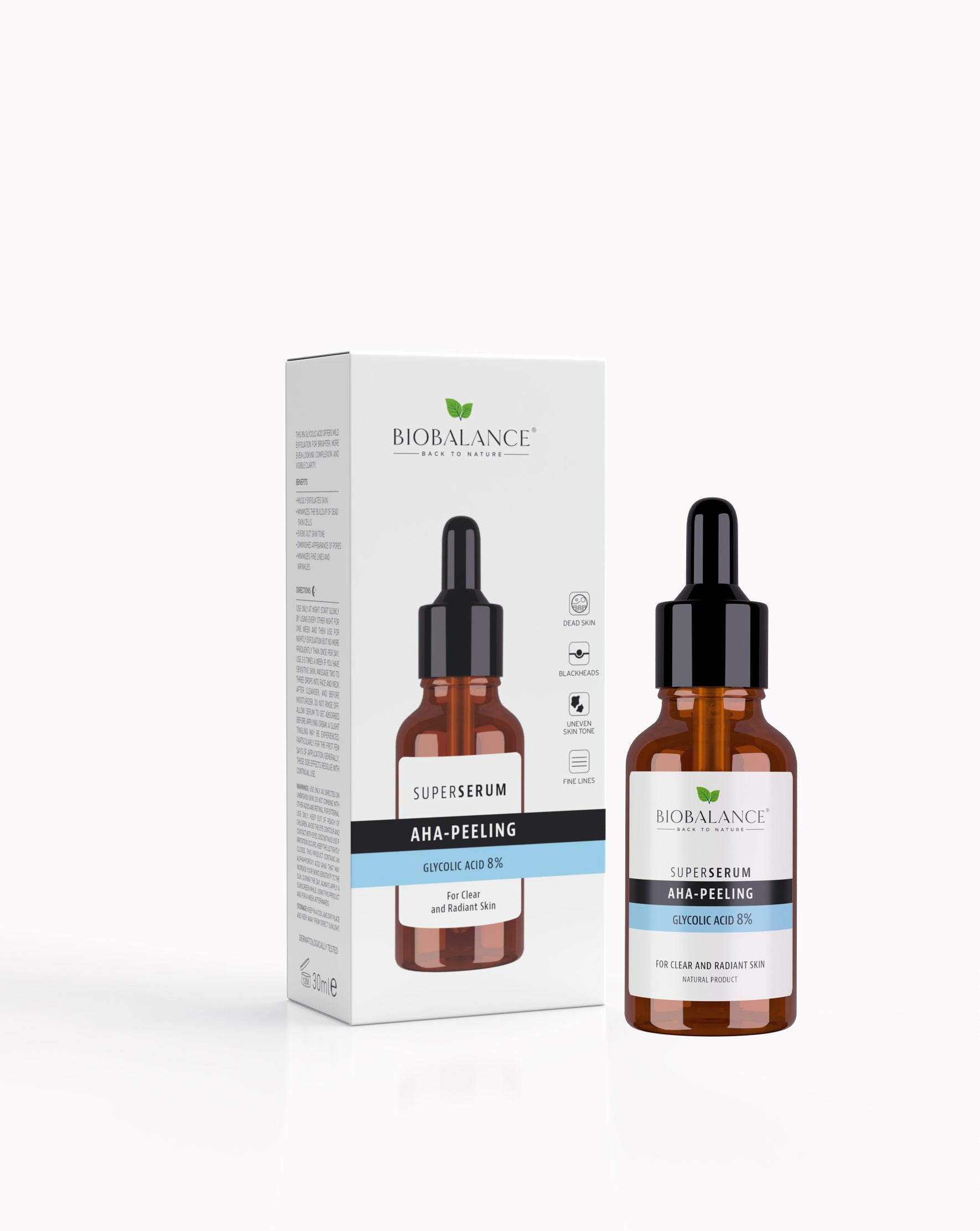 Bio Balance Aha Peeling Glycolic Acid 8% Super Serum 30ml سيروم الجلايكوليك المقشر للبشرة