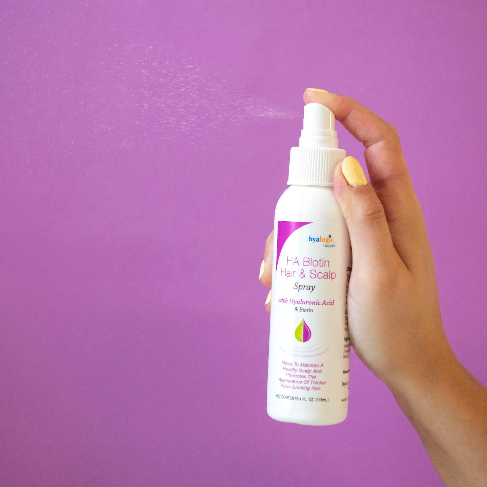 Hyalogic HA Biotin Hair & Scalp Spray 118ml رذاذ البيوتين والهيالورنيك للفروة والشعر