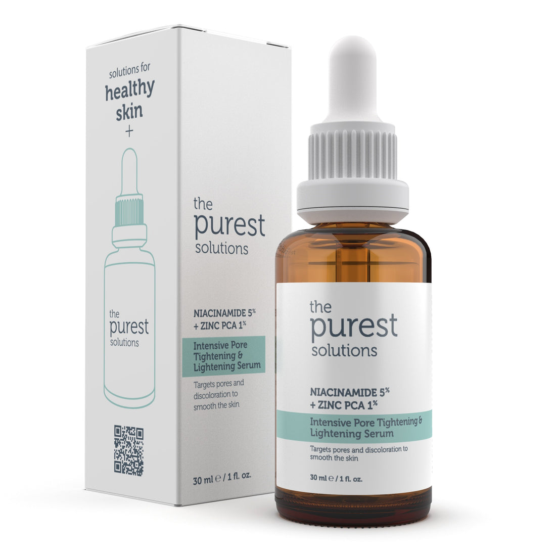 The Purest Solutions Niacinamide 5% + Zinc PCA 1% Intensive Pore Tightening & Lightening Serum 30ml سيروم تضييق المسامات و التفتيح