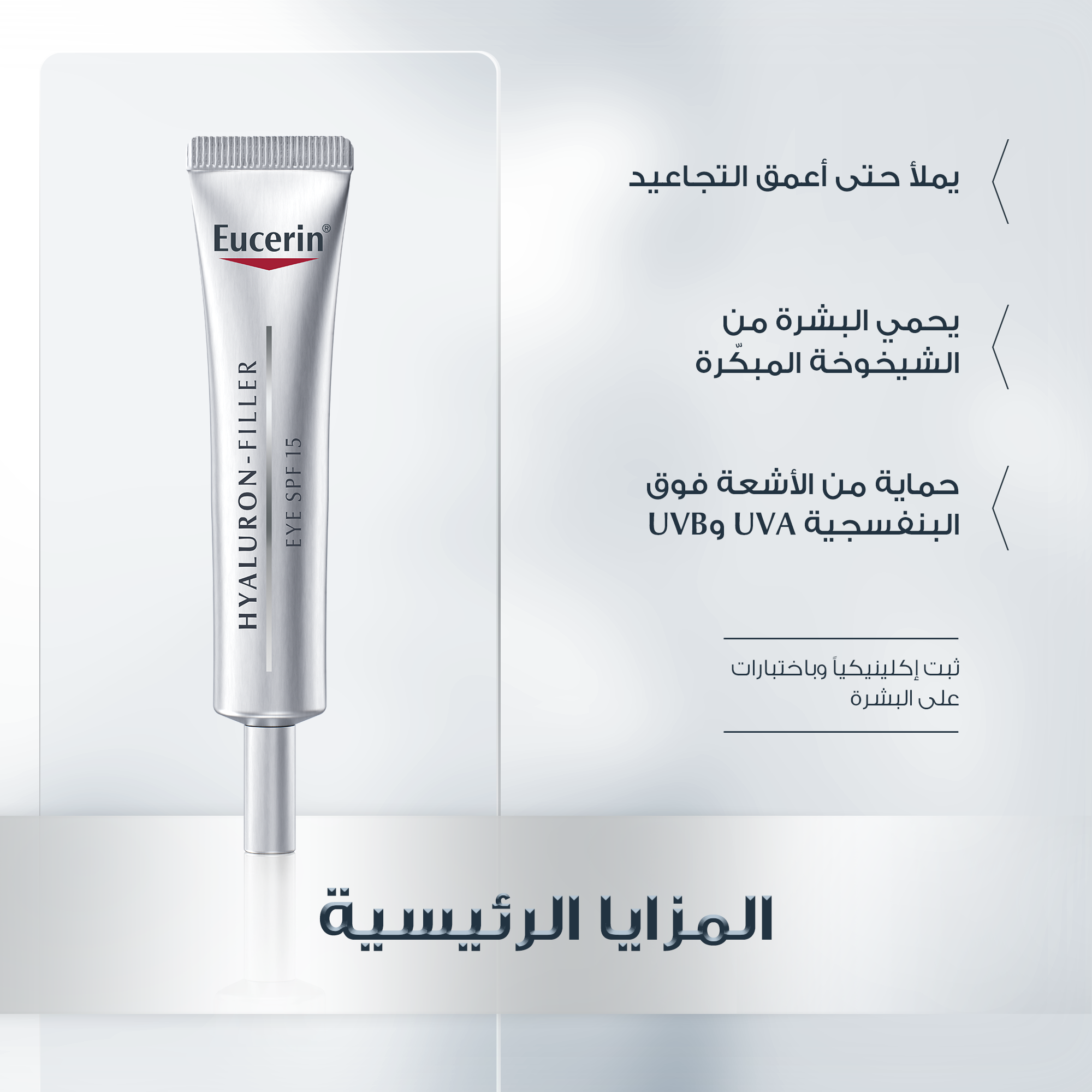 Eucerin Hyaluron Filler Eye Cream 15ml كريم العيون المضاد للتجاعيد