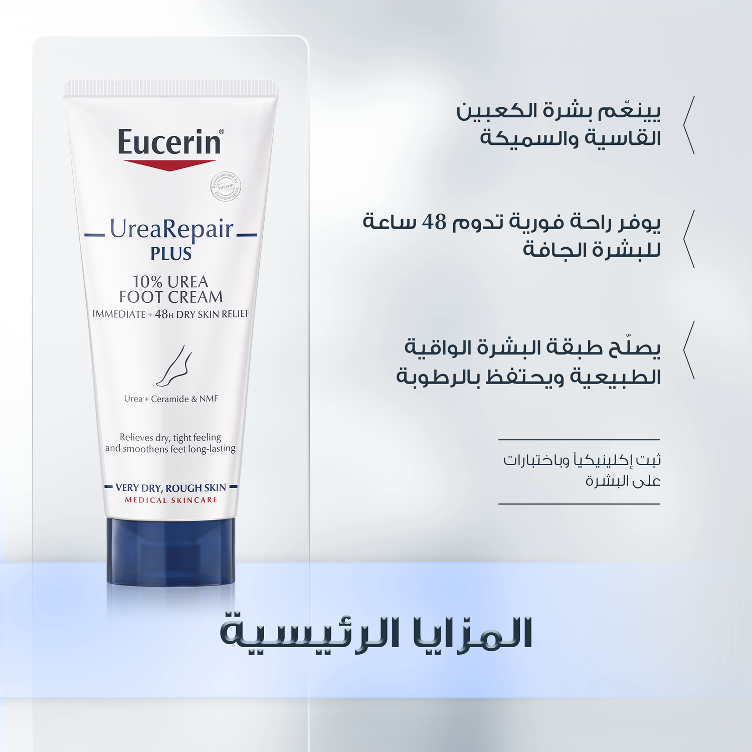 Eucerin Urea Repair Plus 10% Foot Cream 100ml كريم القدمين باليوريا