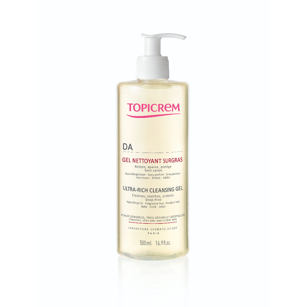 Topicrem DA Ultra Rich Cleansing Gel 500ml غسول للبشرة الحساسة والجافة