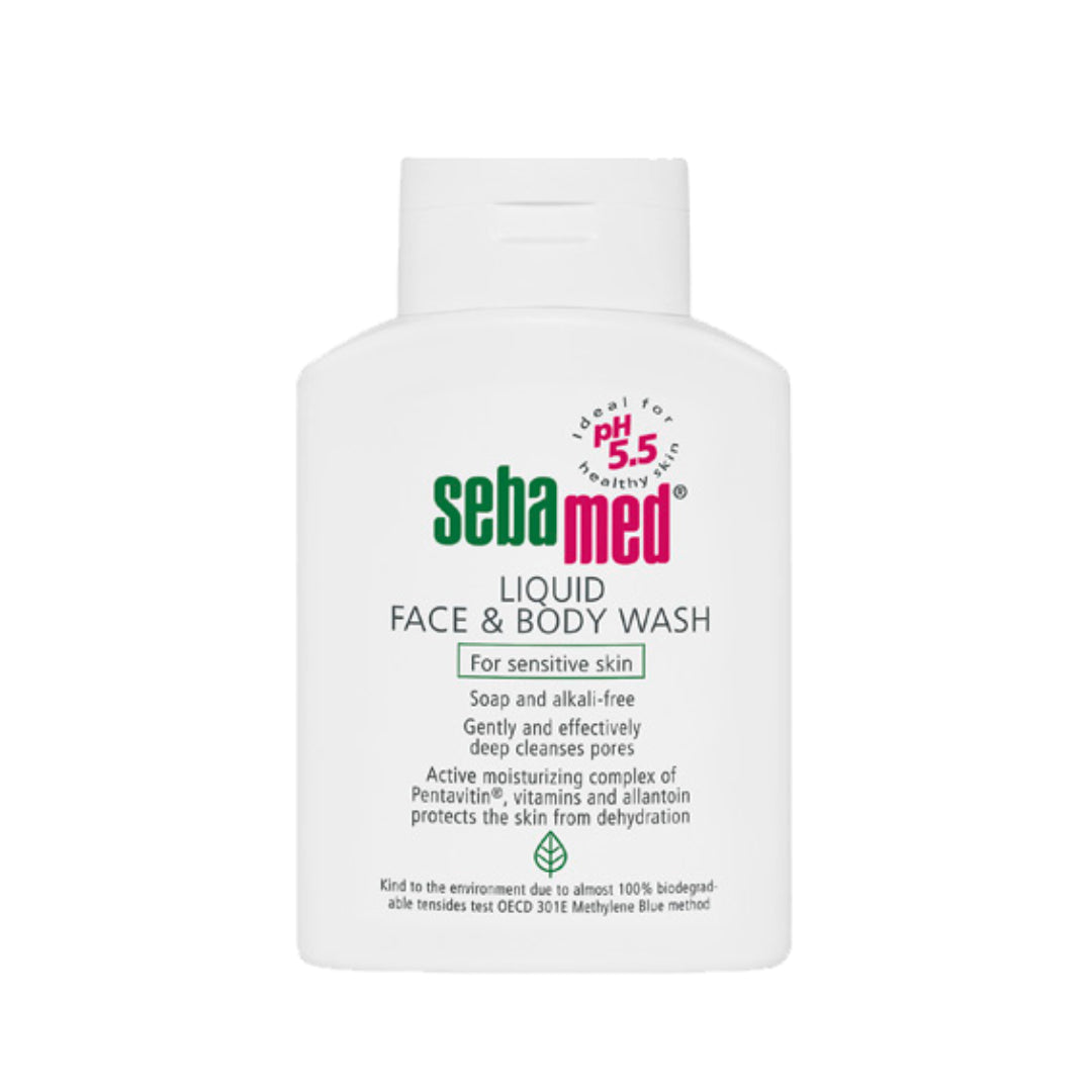 Sebamed Liquid Face & Body Wash 200 ml غسول للوجه والجسم للبشرة الحساسة