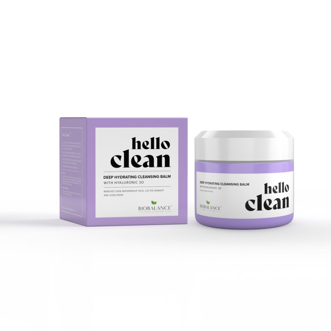 Bio Balance Hello Clean Deep Hydrating Cleansing Balm With Hyaluronic 3D 100ml بلسم منظف ملطف للبشرة بالهيالورنيك