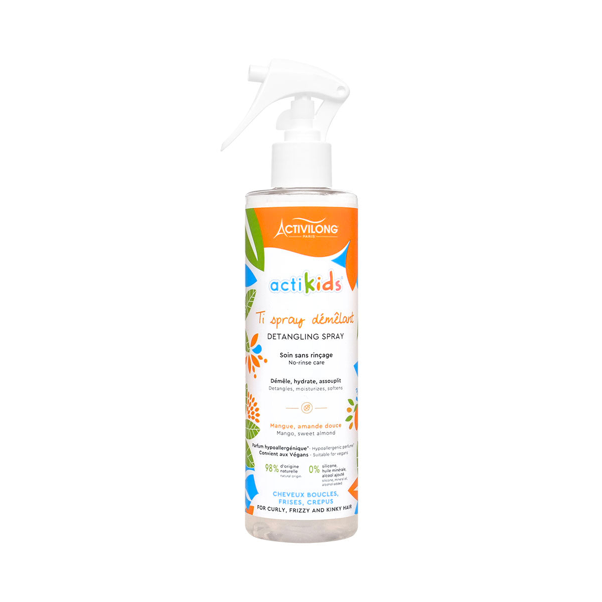 Activilong Actikids Detangling Spray 250ml رذاذ لِفك تشابك الشعر المجعد للاطفال