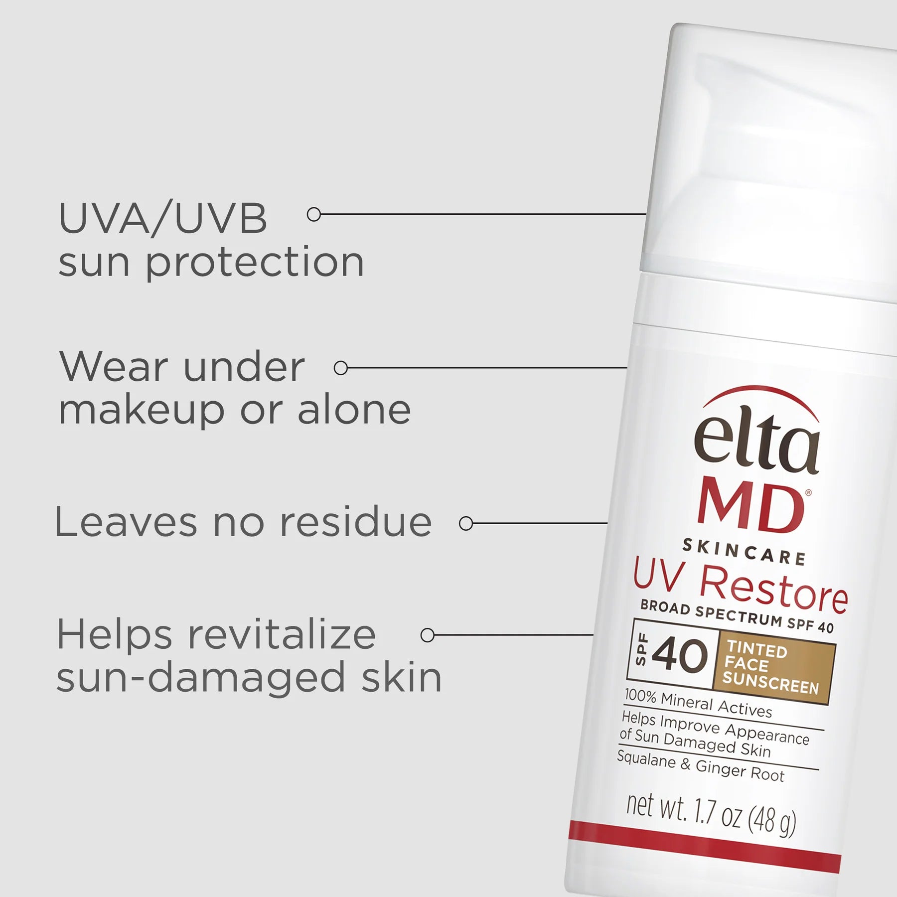 EltaMD UV Restore Tinted Broad-Spectrum SPF40 57g  واقي شمس مرمم بلون