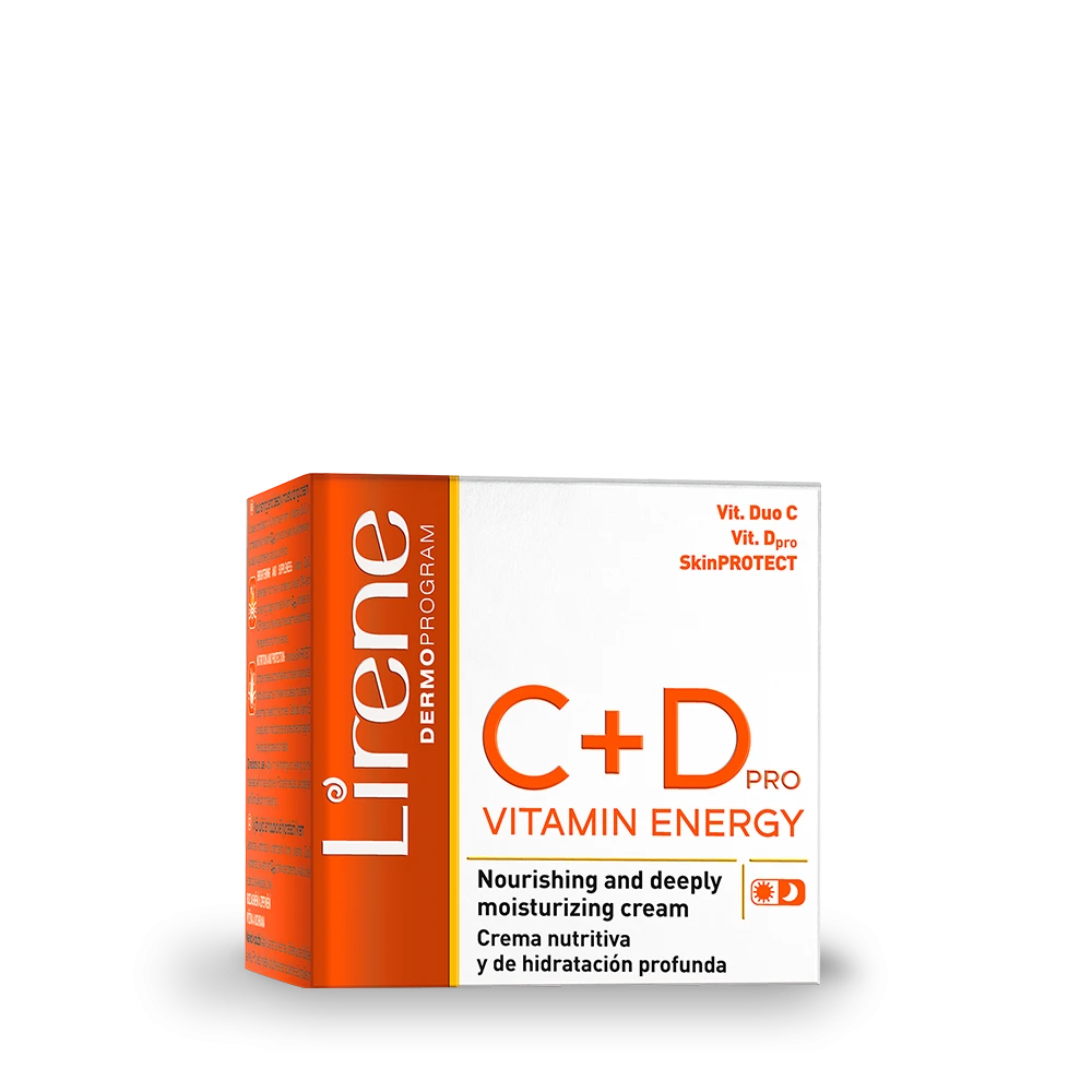 Lirene C+D Pro Vitamin Energy Moisturizing Cream Gel 50ml كريم مرطب و مغذي للبشرة