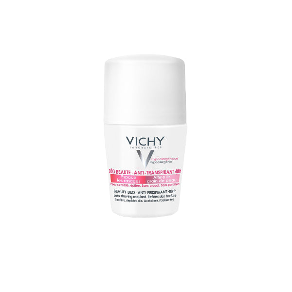 Offer Vichy Beauty 48h Deo Roll On 50ml 2 Pcs بكج مانع للتعرق ومٌفتح لمنطقة الابط