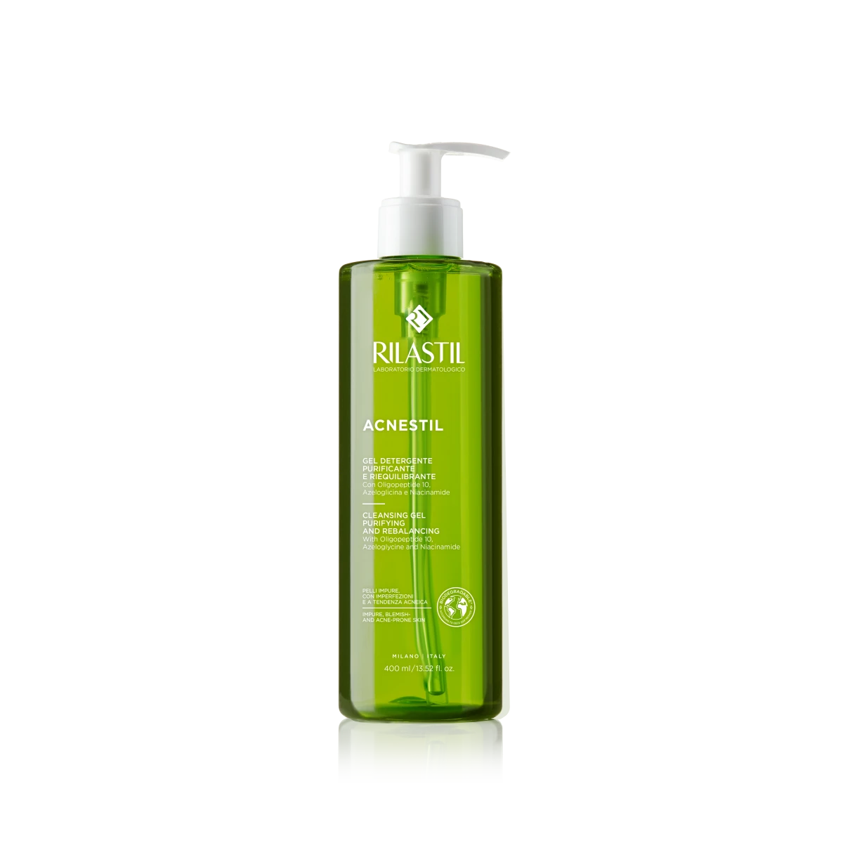 Rilastil Acnestil Purifying Cleansing Gel 400ml غسول للبشرة الدهنية والمختلطة