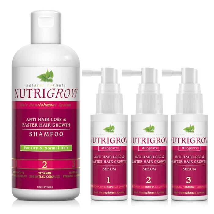 Nutrigrow Hair Serum Normal Hair Set بكج تساقط الشعر للشعر الجاف