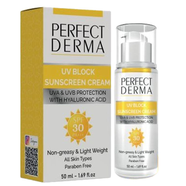 Perfect Derma Uvblock Spf30 Cream 50ml واقي شمس للبشرة الدهنية