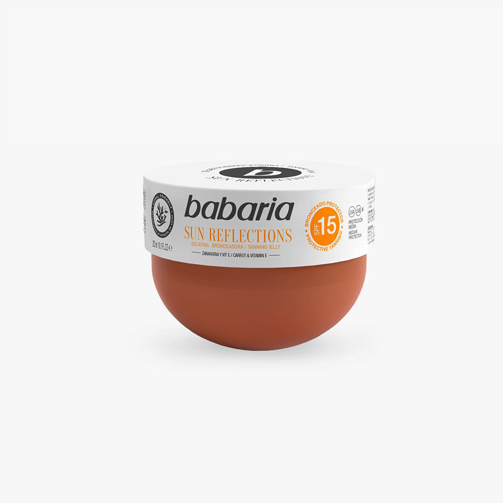 Babaria Sun Reflections Carrot Oil Spf15 Tanning Jelly 300ml جل التسمير