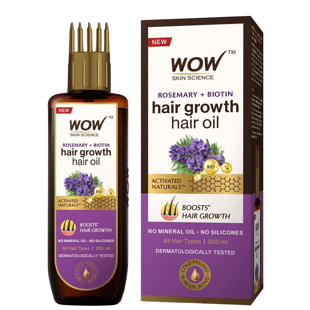 Wow Rosemary &amp; Biotin Hair Oil 200ml زيت الروزماري للشعر