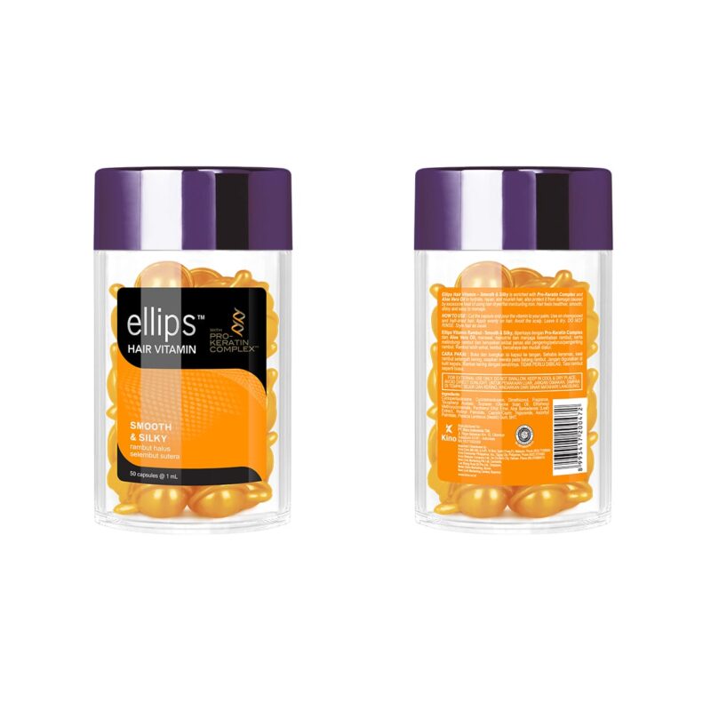 Ellips Hair Vitamin Pro Keratin Smooth &amp; Silky Jar 50 Pcs كبسولات فيتامين للشعر