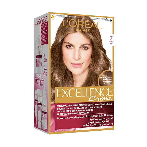 Loreal Excellence Hair Color Cream  (No 7) -Blonde أشقر