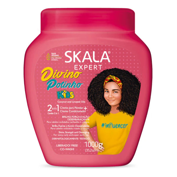 Skala Divino Potinho 2 in 1 Kids  Hair Cream 1000g كريم للشعر الكيرلي للاطفال