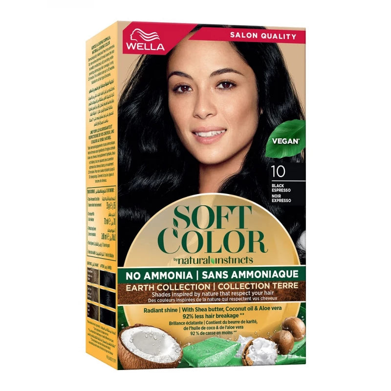 Wella Soft Color (10-Black) لون قهوة اسبريسو سوداء