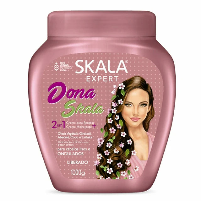 Skala Dona Skala 2 in 1 Hair Cream 1000g -Pink كريم للشعر الكيرلي