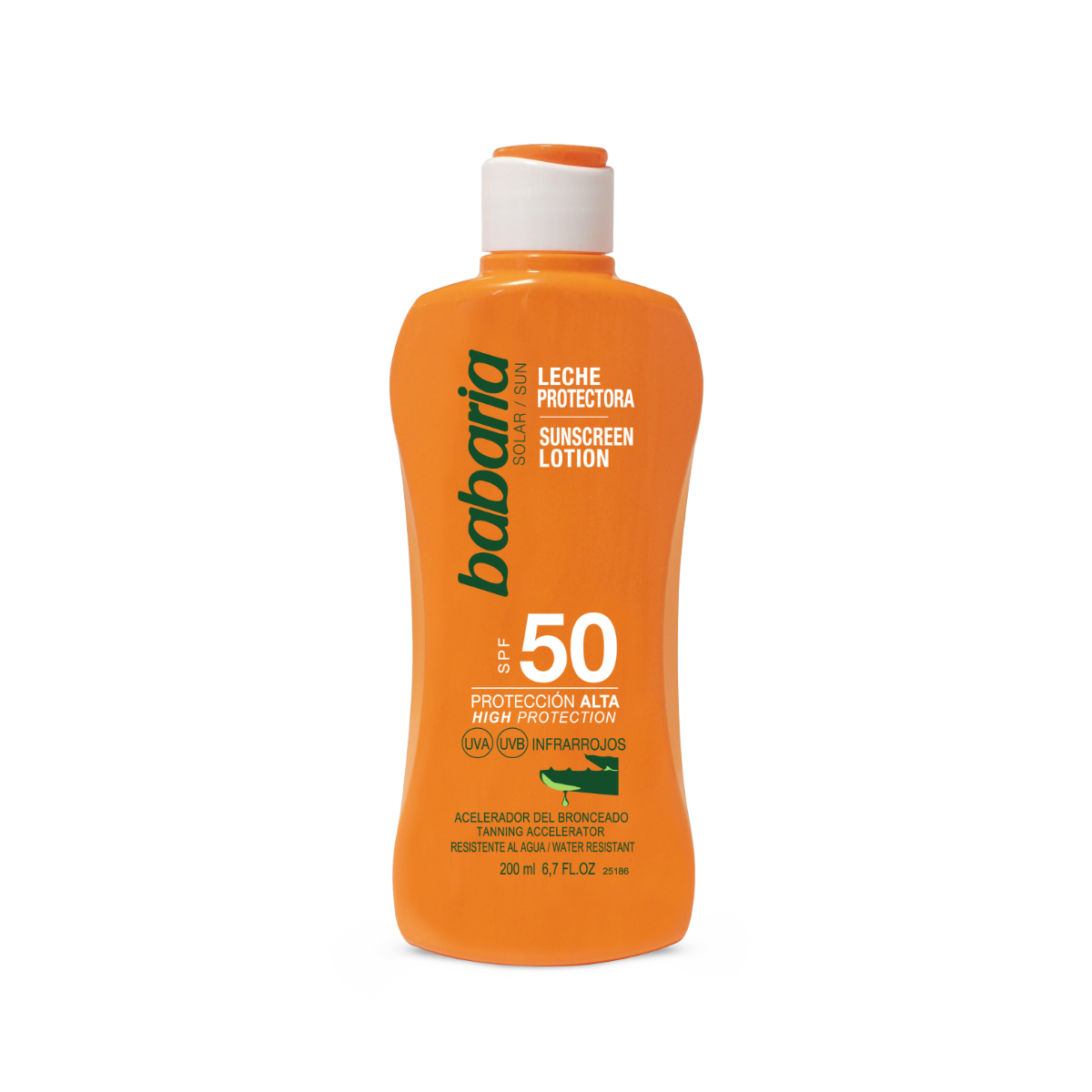 Babaria Spf50 Body Lotion 200ml لوشن الجسم الواقي من الشمس