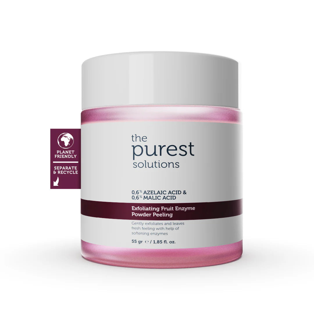 The Purest Solutions Exfoliating Fruit Enzyme Powder Peeling (0.6% Azelaic Acid &amp; 0.6% Malic Acid) 55gm غسول مسحوق انزيم الفاكهة