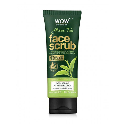 Wow Green Tea Face Scrub 100ml مقشر الوجه بالشاي الأخضر