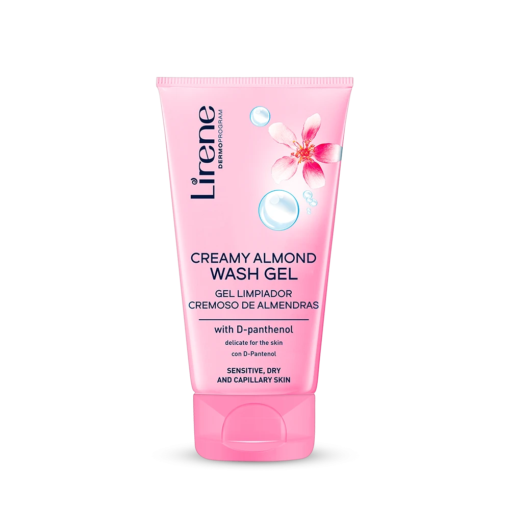 Lirene  Almond Oil Wash Creamy Gel 150ml غسول كريمي للبشرة